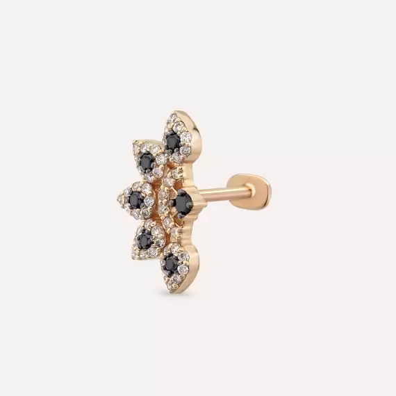 Flare Black Diamond Rose Gold Piercing - 1