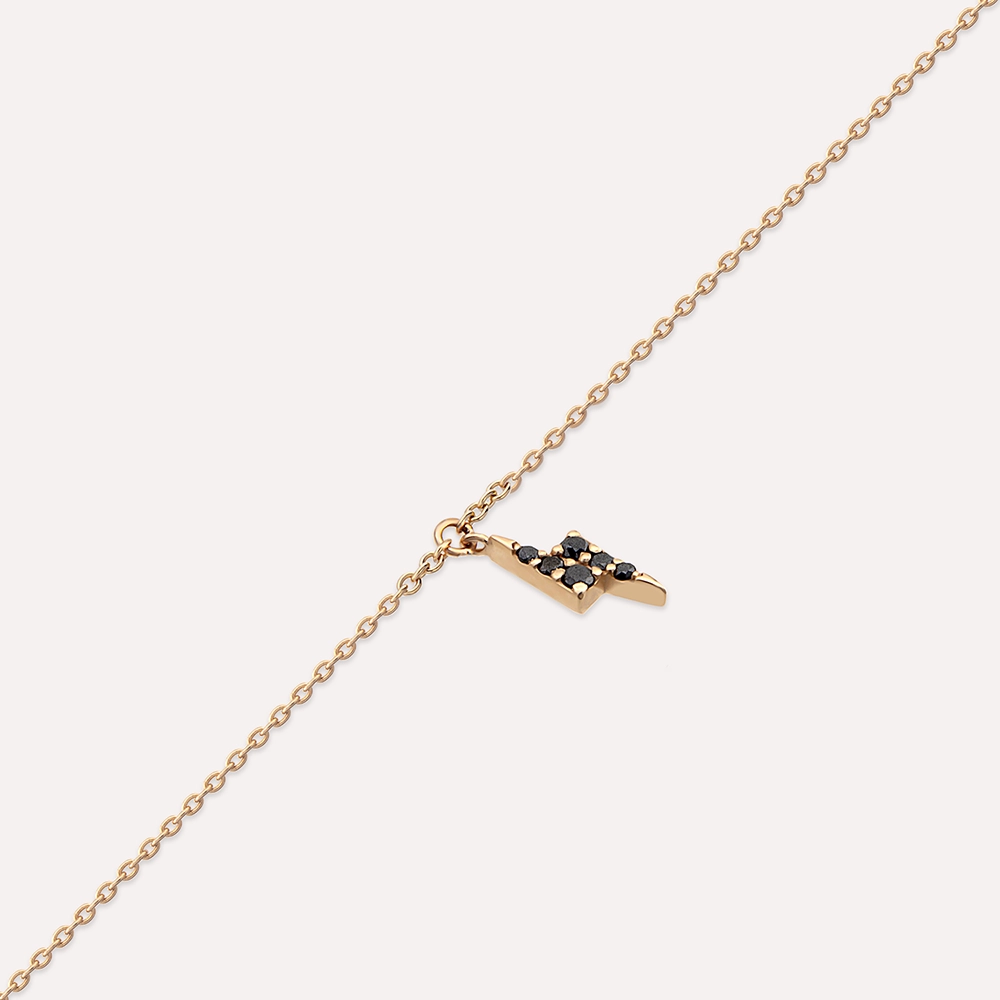 Flash Black Diamond Rose Gold Bracelet - 3