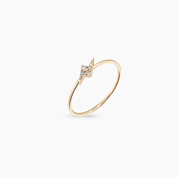 Flash Rose 0.04 CT Pırlanta Taşlı Yüzük - 3