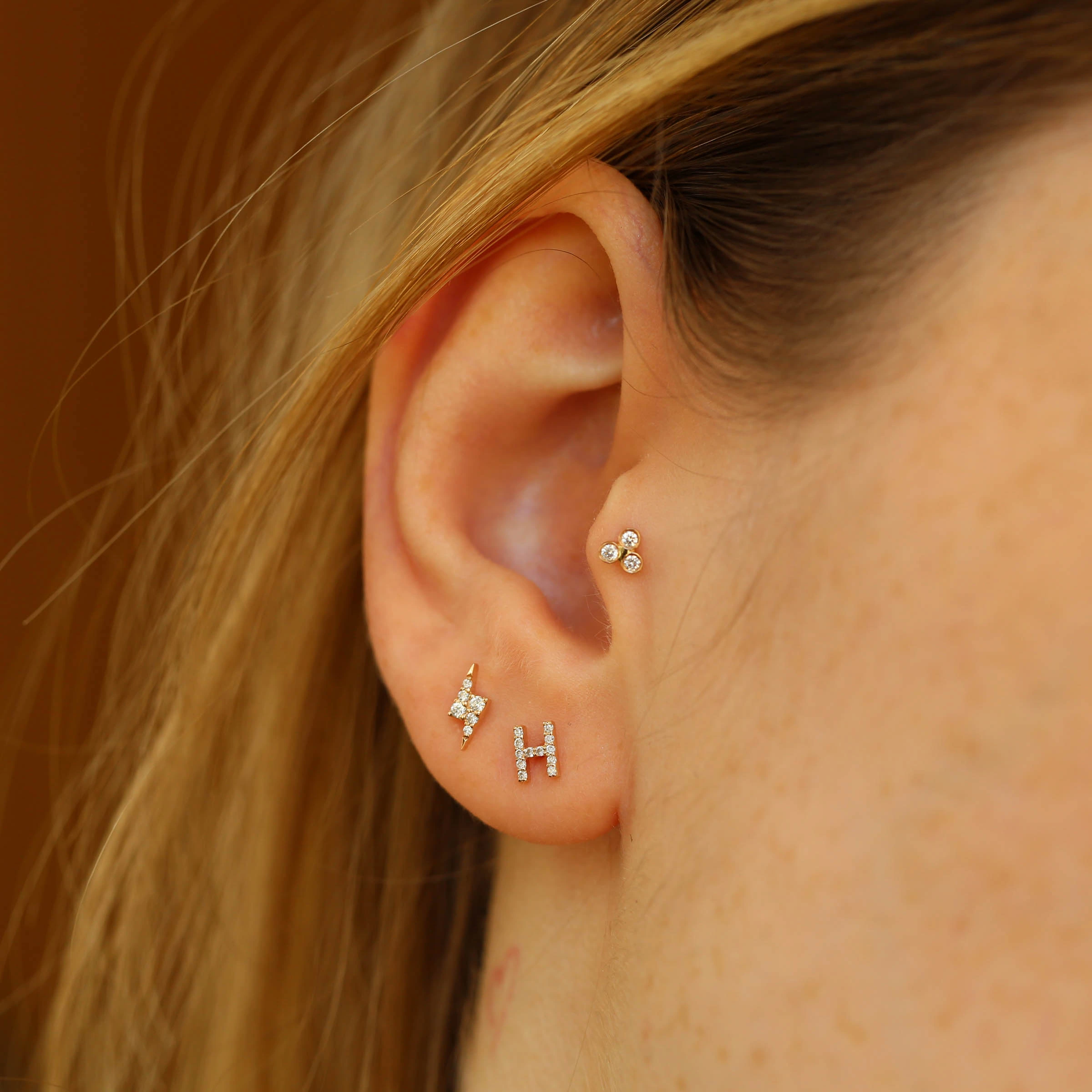 Flash Rose 0.06 CT Diamond Mini Single Earring - Nev Jewellery (1)