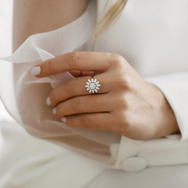 Fleur 0.75 CT Pırlanta Taşlı Yüzük - Nev Jewellery (1)