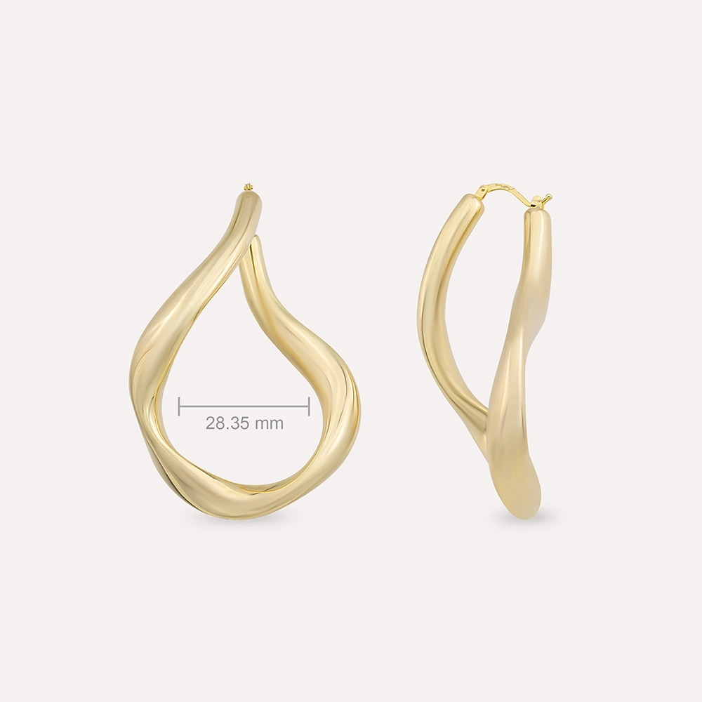 Floe Yellow Gold Italian Earring - 3