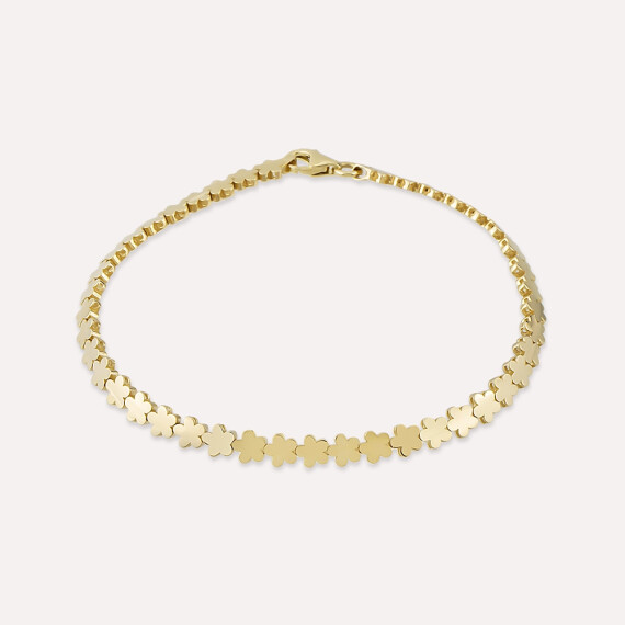 Floral Yellow Gold Bracelet - Nev Jewellery