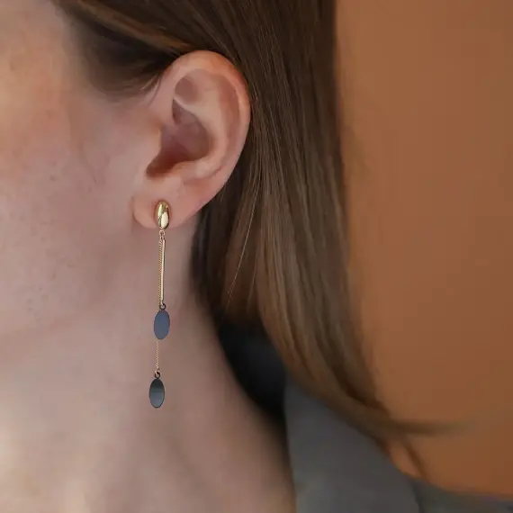 Folio Yellow Gold Earring - 2