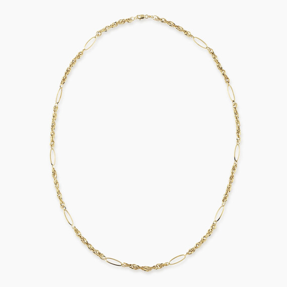 Fusio Yellow Gold Italian Necklace - Nev Jewellery