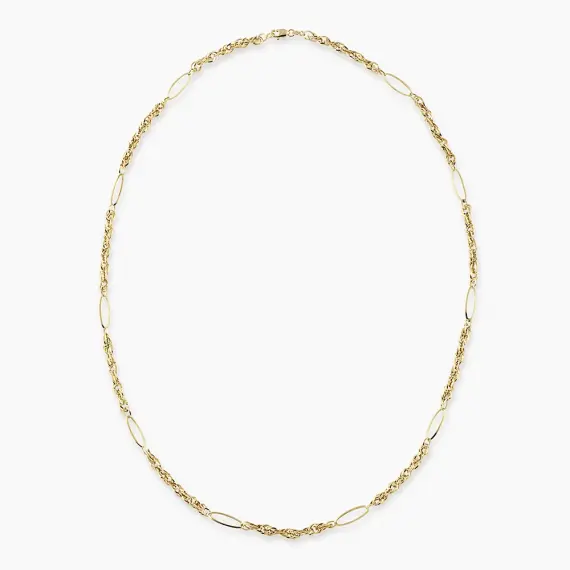 Fusio Yellow Gold Italian Necklace - 1