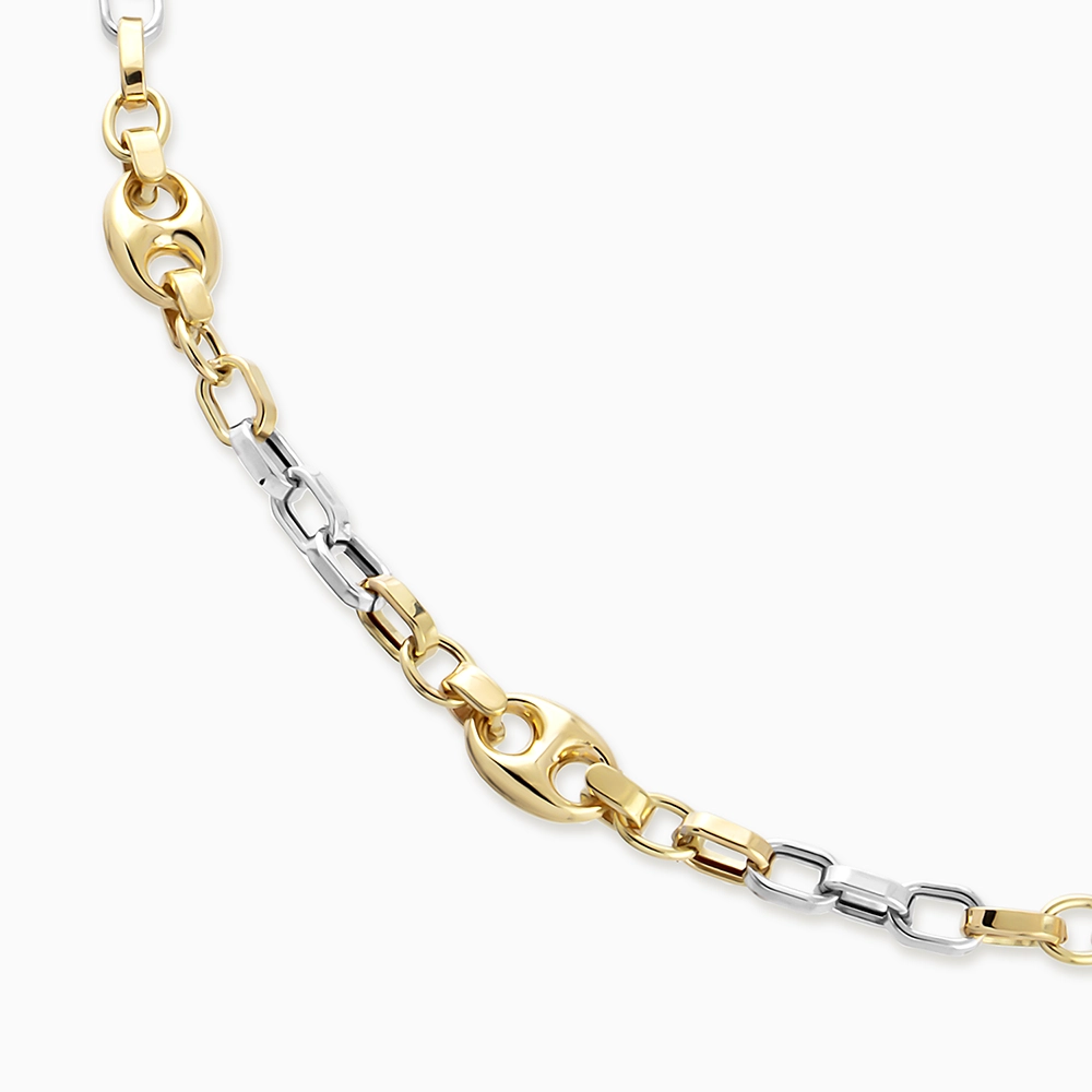 Gilda Yellow and White Gold Italian Necklace - 3