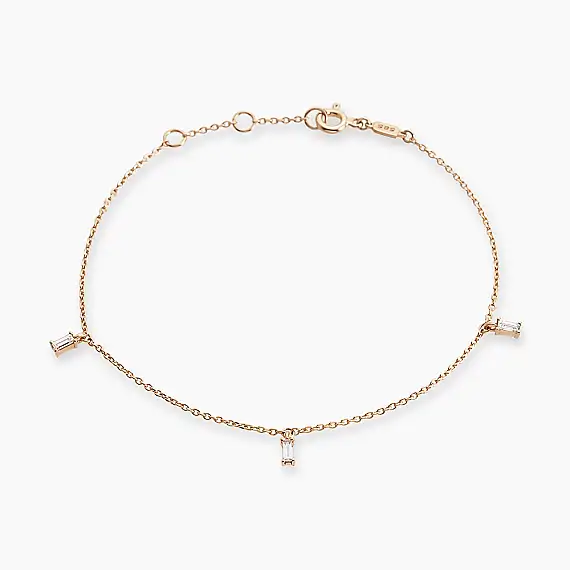 Gina 0.15 CT Baget Kesim Pırlanta Taşlı Bileklik - 1