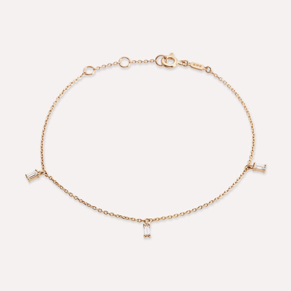 Gina 0.15 CT Baget Kesim Pırlanta Taşlı Bileklik - Nev Jewellery