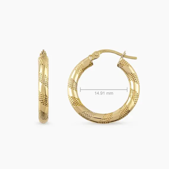Gira Yellow Gold Italian Earring - 3