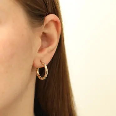 Gira Yellow Gold Italian Earring - Nev Jewellery (1)