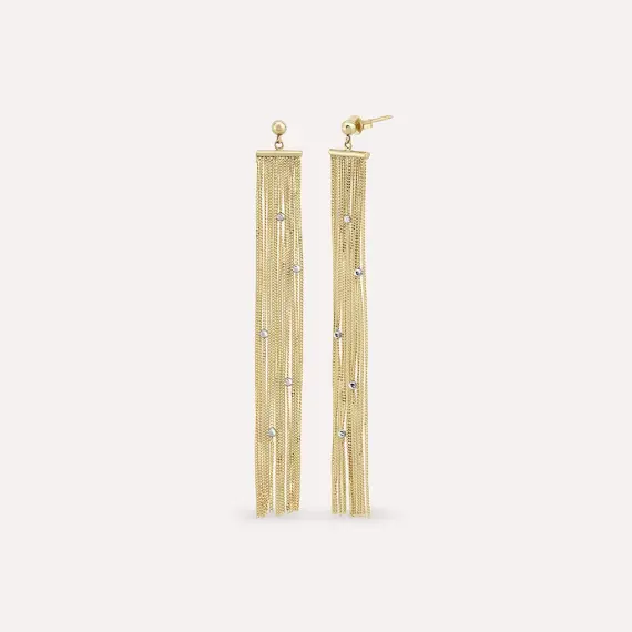 Glare Yellow Gold Earring - 1