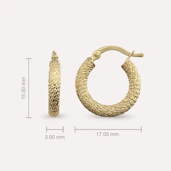 Glow Mini Yellow Gold Hoop Earring - 3