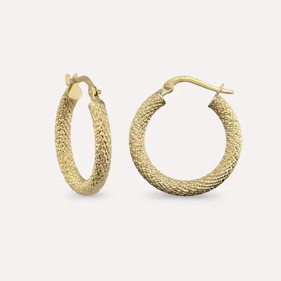 Glow Yellow Gold Hoop Earring - 1