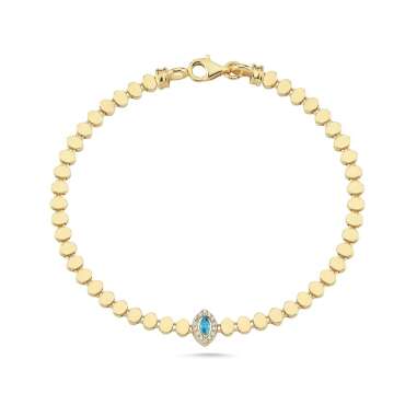 Göz Tasarım Taşlı Bileklik - NEV JEWELLERY