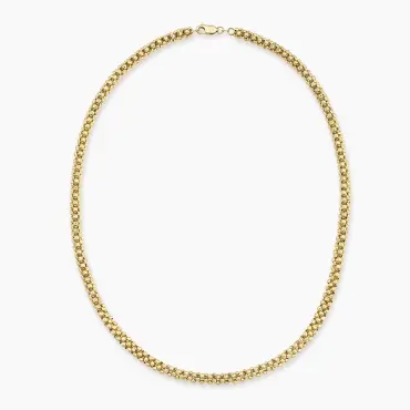 Grace Yellow Gold Italian Necklace - Nev Jewellery (1)