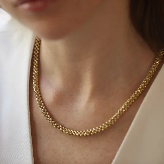 Grace Yellow Gold Italian Necklace - 5