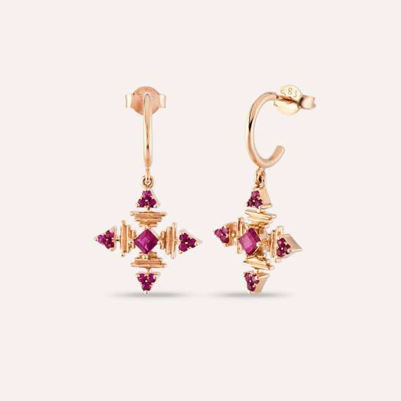 Gredi 0.73 CT Ruby Earring - 1