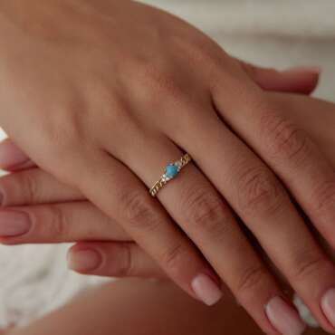 Gurmet Firuze Taşlı Yüzük - NEV JEWELLERY (1)