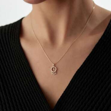 Halka Kalp Tasarımlı Kolye - NEV JEWELLERY