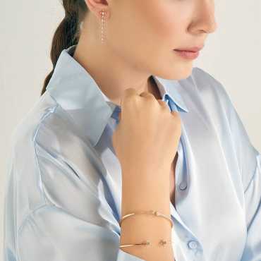 Halley Baget Pırlanta Taşlı Küpe - Nev Jewellery (1)