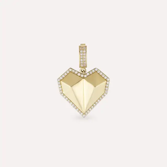 Heart Yellow Gold Pendant/Charm - 1