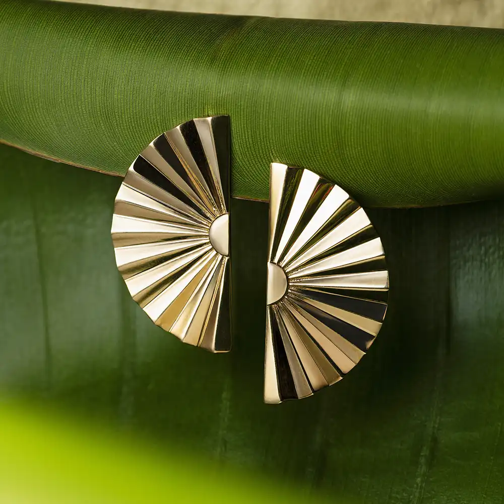 Helio Mini Yellow Gold Earring - 2