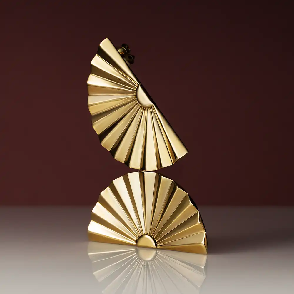 Helio Mini Yellow Gold Earring - 3