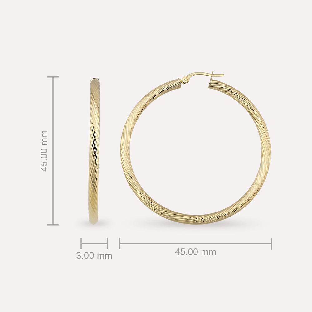 Heritage Yellow Gold Hoop Earrings - 4
