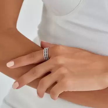 Honey 1.42 CT Diamond White Gold Eternity Ring - Nev Jewellery (1)