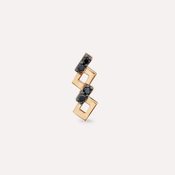 Honeycomb Black Diamond Rose Gold Piercing - 3