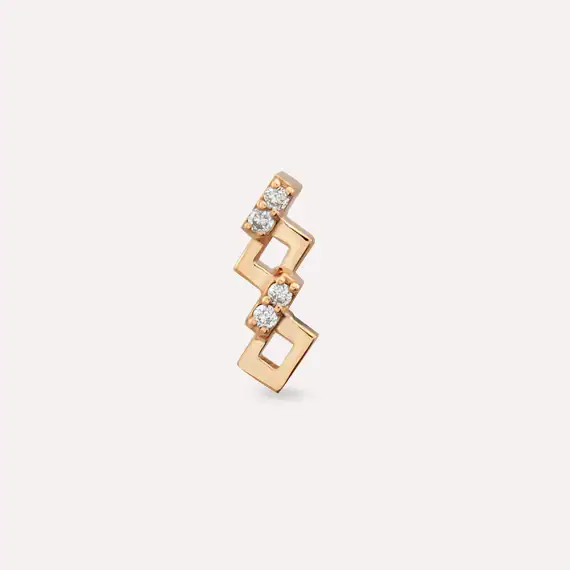 Honeycomb Diamond Rose Gold Piercing - 4