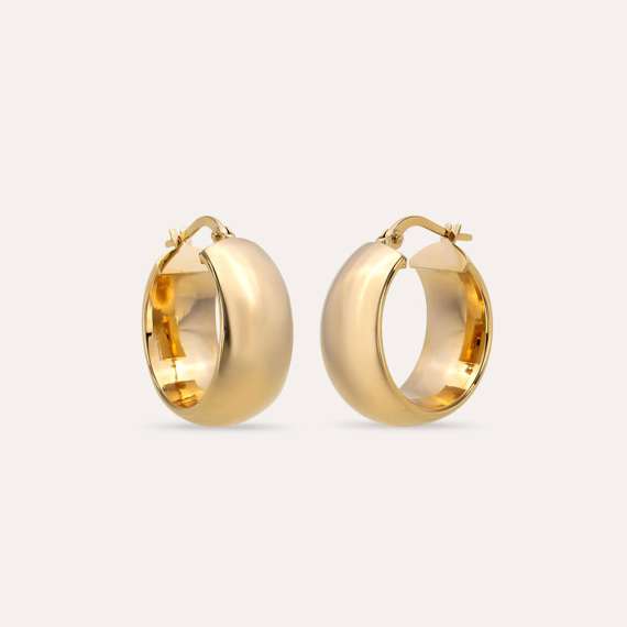 Hoop Jr. Yellow Gold Hoop Earring - 1