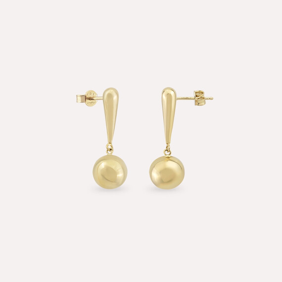 Hue Yellow Gold Earring - Nev Jewellery