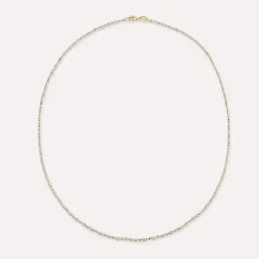 Husk Sarı ve Beyaz Altın Zincir Kolye - Nev Jewellery (1)