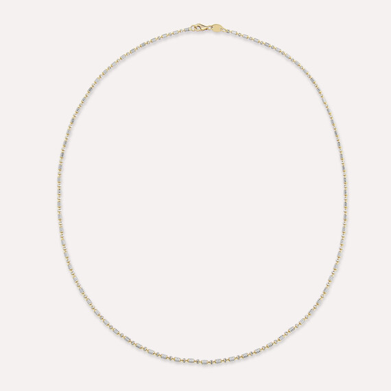 Husk Sarı ve Beyaz Altın Zincir Kolye - Nev Jewellery