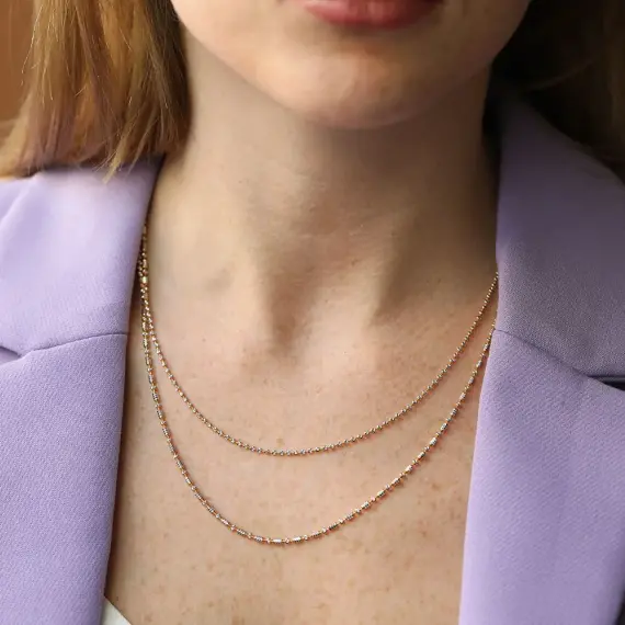 Husk Yellow and White Gold Chain - 4