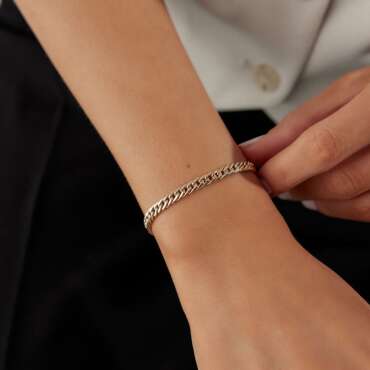 Hollow Gold Gurmet Bileklik - NEV JEWELLERY