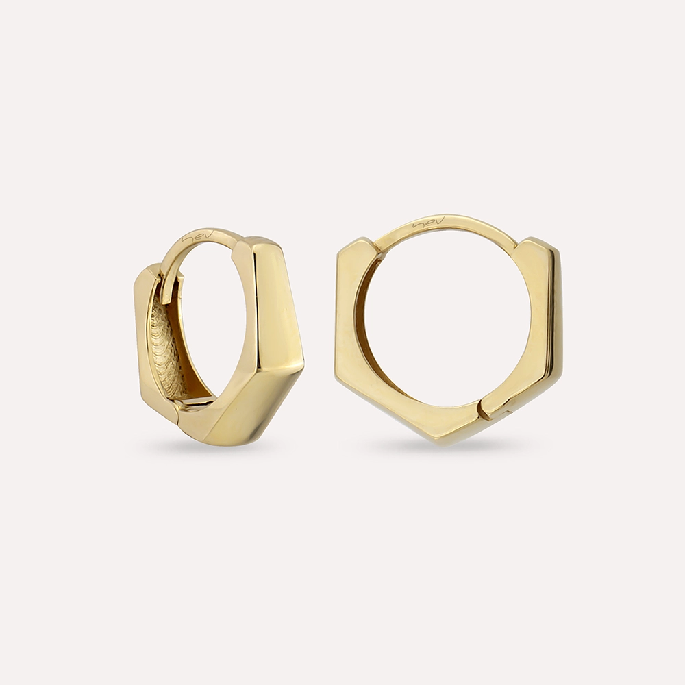 Ilas Sarı Altın Halka Küpe - Nev Jewellery (1)
