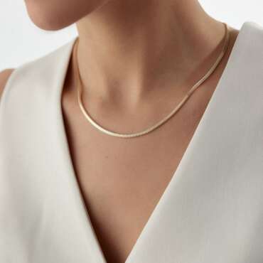 İtalyan Balıksırtı Kolye 43 Cm - NEV JEWELLERY (1)