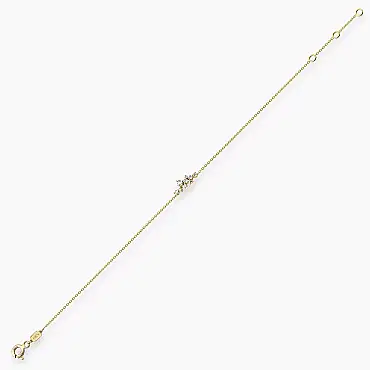 Jasmine 0.29 CT Pırlanta Taşlı Sarı Altın Bileklik - Nev Jewellery (1)