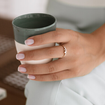 Jasmine Pırlanta Taşlı Sarı Altın Yüzük - Nev Jewellery (1)