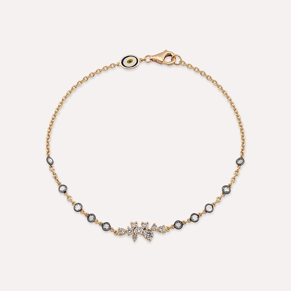 Jasmine 0.50 CT Elmas ve Pırlanta Taşlı Rose Altın Bileklik - Nev Jewellery (1)