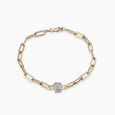 Jesse 0.21 CT Pırlanta Taşlı Rose Altın Bileklik - Nev Jewellery (1)