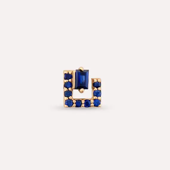 Jill Blue Sapphire Rose Gold Piercing - 3