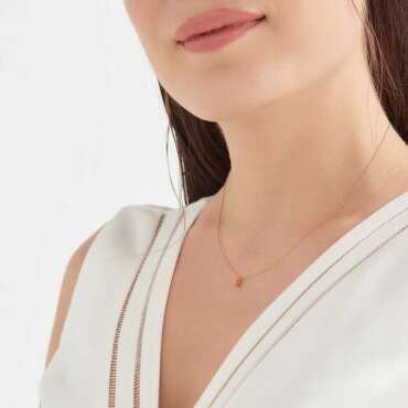 Joan 0.18 CT Orange Sapphire Pendant - Nev Jewellery (1)