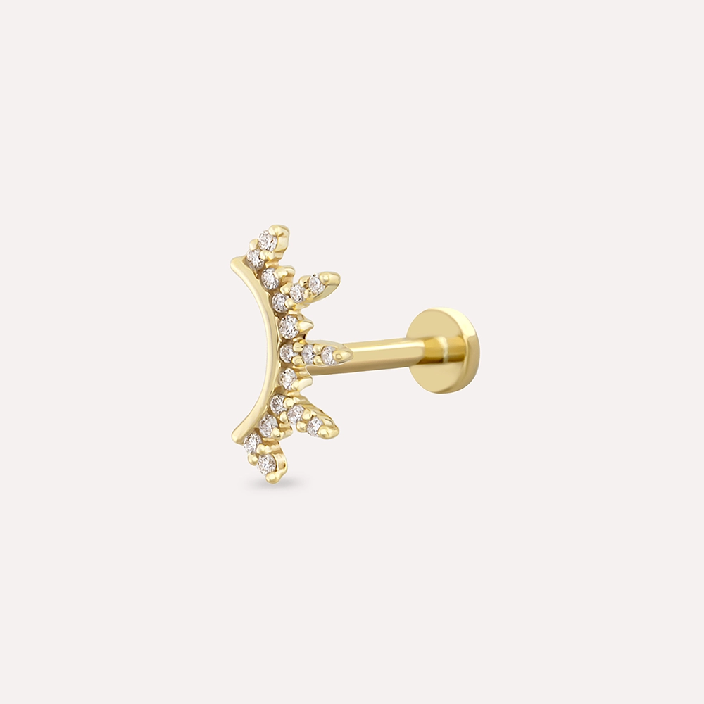 Kaia Diamond Yellow Gold Piercing - 1