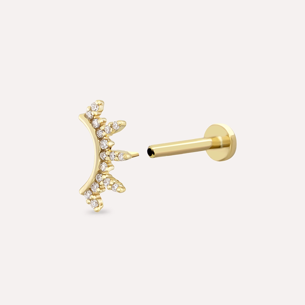 Kaia Diamond Yellow Gold Piercing - 3