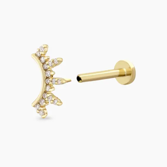 Kaia Diamond Yellow Gold Piercing - 3