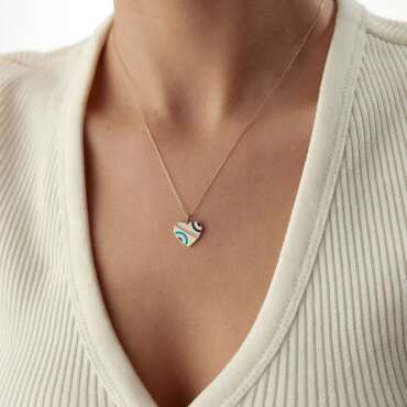 Kalp Mineli Kolye - NEV JEWELLERY